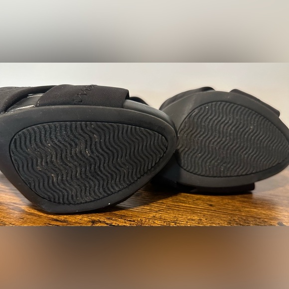 Moda Spana Women’s Black Open Toe Zipper Heels Size 9.5 - Picture 5 of 13